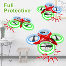 Dwi Dowellin 4.9 Inch Mini Drone for Kids Crash Proof LED Lights One Key Take Off Landing Flips RC Remote Control Small Drones Toys for Beginners Boys and Girls Adults Nano Quadcopter, Red by TinyTreasures Baby Boutique