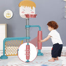 Costzon 3-in-1 Toddler Basketball Hoop & Soccer Goal Stand, Basketball Stand with Adjustable Height, Indoor & Outdoor Activity Center Basketball & Soccer for Kids by TinyTreasures Baby Boutique