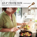 Wooden Spoons for Cooking, Nonstick Cooking Utensil Set with 9 Piece Acacia Wooden Spatulas and Spoons for Cooking, Terrific for Everyday Kitchen Tasks by CozyNest Decor