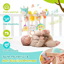 Car Seat Toys for Babies 0-6 Months, Hanging Spiral Stroller Toys, Infant Newborn Brain Development With Music Crinkle Teether Rattle for Baby Boy Girl 0-3-12 Months by TinyTreasures Baby Boutique
