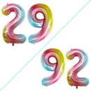 GOER Number 29 Balloons for 29th Birthday Party Decorations,42 Inch Jumbo Foil Helium 92 Balloons for 92nd Birthday Party Decoration (Rainbow) by TinyTreasures Baby Boutique