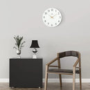 Lafocuse 12 Inch Silent White Wall Clock Battery Operated for Living Room Decor, Simple Minimalist Wooden Wall Clock for Kitchen Bedroom Office by CozyNest Decor