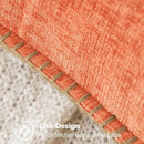 MIULEE Pack of 2 Couch Throw Pillow Covers 18x18 Inch Coral Red Farmhouse Decorative Pillow Covers with Stitched Edge Soft Chenille Solid Dyed Pillow Covers for Sofa Bed Living Room by CozyNest Decor
