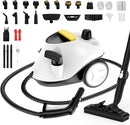 Steam Cleaner, Multipurpose Portable Canister Steamer，Portable Steam Cleaner with 27Accessories, 3 Minutes Fast Heating，for Floors, Windows,Mirrors,kitchens, Glass,Grout and Cars (White) by TinyTreasures Baby Boutique