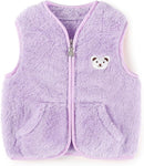 Baby Boys Girls Fleece Vest Zip Up Cute Bear Jackets Fuzzy Fall Winter Warm Clothes Newborn Outwear for Toddler Infant by TinyTreasures Baby Boutique