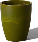 Emissary Home and Garden Bullet 11.5 in. Green Ceramic Round Planter (11.5 in. L x 11.5 in. W x 14 in. H) with Drainage Hole by CozyNest Decor