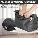 Travel Laundry Bag, Vacuum Compression Dirty Clothes Travel Bag Waterproof Wet Dry Bags Large Capacity Space Saver Bags Reusable Camp Clothes Organizer for Sports College Dorm Laundromat (1 Pcs )Black by TinyTreasures Baby Boutique