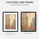 Homeforia 6x8 Picture Frame Black, High End Metal 6 x 8 Black Frames with Mat 5 x 7 for Art, 8x6 Desk Frame Matted to 5x7 inch Photo, 6 by 8 Wall or Tabletop Frames, Tempered Glass, Wall Kit, Set of 1 by CozyNest Decor