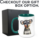 Personalized Coffee Mug, Custom Photo Caricature Gift, Funny Customized Coffee Gift for Men & Women, Custom Mugs with Pictures, Green 15oz Father's Day Mug by TinyTreasures Baby Boutique