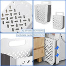 Laundry Basket Hamper,Hanging Wall Collapsible Laundry with Handle,Space-Saving Foldable Storage Dirty Washer Organizer Bin Multi-function Container Waterproof Durable,Set of 2(XL&M) by CozyNest Decor