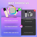 【2025 Newest】 Mini Karaoke Machine for Kids Girls & Boys - Portable Bluetooth Speaker with 2 Wireless Microphones - Kids Birthday Gifts for Ages 4-10 - Kids' Instrument Accessories - Beige by TinyTreasures Baby Boutique