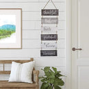 EXCELLO GLOBAL PRODUCTS Large Hanging Wall Sign: Rustic Wooden Decor (Grateful, Love, Believe, Thankful, Faith, Blessed) Hanging Wood Wall Decoration (11.75" x 32") by CozyNest Decor