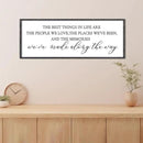 The Best Things in Life Wall Decor Sign 32 x 12 Inch Memories Inspirational Quotes Wood Framed Family Entryway Living Room Home Wall Art for Farmhouse Bedroom Room (Black) by CozyNest Decor