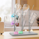 NiHome Baby Bottle Drying Rack with Diatomite Base & Stainless Steel Frame, Foldable Countertop Organizer Holds 9 Bottles, Space-Saving Stand for Water Bottles, Lids, Reusable Bags & More by TinyTreasures Baby Boutique