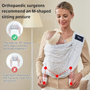 CUBY Wrap Baby Sling Carrier, Baby Wraps Sling Carrier Adjustable Breathable Lightweight Easy to Wearing - Baby Slings for Newborn Infant Toddler Front & Hip Carry Up to 40lbs (Blue Flower) by TinyTreasures Baby Boutique