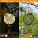 Starsoul 2 PC Cage Hot Air Balloon Solar Lantern with Flame Glass Outdoor Hanging Hot Air Balloon Solar Light Lamp Waterproof Garden Patio Yard Party Decorations by GreenHaven Gardens