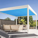 Eden's Decor Straight Flat-Edged Sun Shade Sail Rectangular 12' x 18' Blue UV-Blocking Outdoor Canopy Fabric Cloth Awning for Pergola Patio Garden Backyard Custom Size by GreenHaven Gardens