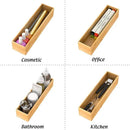 Bamboo Kitchen Drawer Organizer, Wooden Storage Box for Utensil Organizer Silverware Tray Cutlery Holder Flatware Containers - Multi-Use Deep Drawer Dividers Organizer for Bathroom, Jewelry, 12"3"2.5" by CozyNest Decor