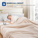Sealy Electric Blanket Twin Size 62"*84",Super Cozy Flannel to Sherpa Reversible Heated Twin Blanket with 10 Heating Levels & 1-12 Hours Auto Off Overheating Protection Machine Washable, Beige by CozyNest Decor