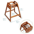 ECR4Kids ASATT Highchair, Toddler Chair, Dark Walnut by TinyTreasures Baby Boutique