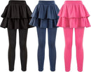 Girls School Uniform Pants Leggings with Skirts Stretch Warm Jegging 4-12 Years by TinyTreasures Baby Boutique