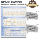 600 Count Breastmilk Storage Bags 7oz Breast Milk Bags for Breastfeeding Self Standing Breastmilk Storing No Leak Double Seal Freezer Storage for Refrigeration and Freezing(Gray) by TinyTreasures Baby Boutique