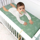 Green Leaf Crib Bedding Set, 4-Piece Baby Boy Bedding Set, Neutral Nursery Bedding Set, Fitted Crib Sheet, Crib Skirt, Baby Quilt, and Diaper Stacker, Sage by TinyTreasures Baby Boutique