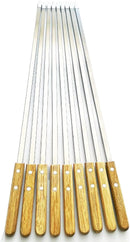 23.5 Inch Extra Long Large Kabob Skewers,12pcs Flat Wide Stainless Steel BBQ Skewer,Reusable Barbecue Stick for Grilling,Metal Heavy Duty Thick Kebab with Wooden Handle with Bag. by GreenHaven Gardens