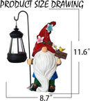 Solar Garden Gnomes Statue with Succulent and 4 LED Lights - Solar Lantern Gnomes Decorations for Yard Outdoor gnome Decorations for Garden, Patio Gnome Gifts for Mom by CozyNest Decor