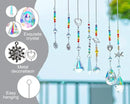 Suncatcher Crystal Prisms Hang Pendants Garden Window Sun Catcher Rainbow Chandelier Beads Chain Ornament, Pack of 7 by GreenHaven Gardens