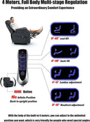 Power Lift Chair Recliners for Elderly with Heated and Massage, 4 Motor Headrest, Lumbar Independent Adjustment Power Lift Recliner with Hidden Cup Holder、Side Pocket、Back Pillow by CozyNest Decor