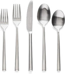 over&back 20pc Modern Flatware Cutlery Set - Comes with 4 Dinner Forks, 4 Salad Forks, 4 Dinner Knives, 4 Dinner Spoons, and 4 Teaspoons - 18/8 Stainless Steel - Dishwasher-Safe - Brushed Stainless by CozyNest Decor