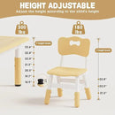 Brelley Kids Table and 6 Chairs Set, Height Adjustable Toddler Desk and Chair Set, Graffiti Desktop, Classroom/Daycare/Home, Children Multi-Activity Table for Ages 2-8 by CozyNest Decor