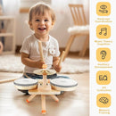 Toddler Drum Set - 5 in 1 Wooden Musical Toys for Toddlers 3+, Montessori Toys for Baby Boy Girls Easter Birthday Gifts for Kids Age 3 4 5 6 by TinyTreasures Baby Boutique