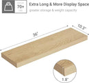 10 inches Deep Floating Shelves 36 inch Long, Single Wall Shelves Heavy Duty 70 lbs for Bedroom, Bathroom, Living Room, Kitchen, Office, Modern Shelf Home Decor, Set of 1, Oak by CozyNest Decor