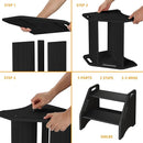 AMBIRD Wooden Step Stool, Two Step Stools 300 lbs Capacity with Safety Non-Slip Pads and Handles, Bamboo Step Stool for Bathroom, Kitchen Dual Height Step Stools for Adults (Black) by TinyTreasures Baby Boutique