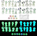 BEZALEL Glow in Dark Tree Elves, 28 Pcs Mini Fairy Garden Accessories, Luminous Ghost Micro Landscape Decorations, Miniature Glow Tree Spirits Outdoor for Bonsai Succulent Terrarium Decor by GreenHaven Gardens