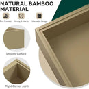 Bamboo Drawer Organizer - Extra Large Silverware & Utensil Organizer, 2 Pcs Toilet Toppers, Wooden Toilet Paper Basket (Gold, 17 X 6 X 2 Inch) by CozyNest Decor