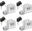 Zoofen 4 Pcs Cabinet Locks with Keys 1-1/8" Long Cam Locks Keyed Different Rustproof Mailbox Locks,RV Locks,Drawer Locks Fits on 0.4" Max Panel Thickness by TinyTreasures Baby Boutique