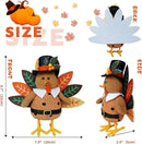 CRCZK Thanksgiving Turkey Decoration Fall Harvest Tabletop Decor Standing turkey with Dangling Legs, 2 Pack Plush Stuffed Turkeys Shelf Figurine Gift for Autumn Fall Harvest Halloween Home Decorations by CozyNest Decor