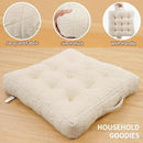 Large Chair Cushions with Handle, 20"x 20" Bite-Size Memory Foam Seat Cushions for Wicker Chair, Patio Non-Slip Rattan Chair Pads, Square Floor Cushion, Beige by CozyNest Decor