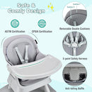 HONEY JOY 8 in 1 Baby High Chair, Convertible Highchair for Babies and Toddlers/Table and Chair Set/Building Block Table/Booster Seat/Stool/Toddler Chair with Safety Harness (Gray) by TinyTreasures Baby Boutique
