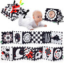 Cawgug Black and White High Contrast Baby Toys for Newborn Brain Development Tummy Time Soft Book Babies 0-3 6-12 Months Montessori Learning Activities Infant and Sensory Visual Stimulation Toys by TinyTreasures Baby Boutique