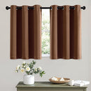 MIULEE Short Curtains for Windows - Mocha Brown Blackout Half Window Curtains Thermal Insulated Privacy Drapes for Kitchen Bedroom Bathroom Grommet Top Small Basement Tiers W40 x L36 Inch 2 Panels by TinyTreasures Baby Boutique