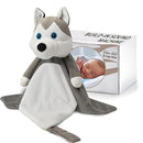 Love By Emi Baby Music Lovey Grey & White Husky, Baby Sleep Soother for Crib & Cuddle Bedtime, White Noise with Heartbeat & Lullaby, Plush Sound Toy, Stuffed Animal for Newborns, Infants & Toddlers by TinyTreasures Baby Boutique