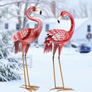 Kircust Flamingo Garden Statues and Sculptures, Metal Birds Yard Art Outdoor Statue, Large Pink Flamingo Lawn Ornaments for Home, Patio, Backyard Decor (2-Pack) by CozyNest Decor