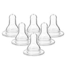 Evenflo Feeding Classic BPA-Free Silicone Fast Flow Nipples - 8 Months+, 6 Pack,Clear,6 Count (Pack of 1) by TinyTreasures Baby Boutique