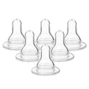 Evenflo Feeding Classic BPA-Free Silicone Medium Flow Nipples - 3 Months+, Clear 6 Count (Pack of 1) by TinyTreasures Baby Boutique