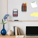 Black Small Magnetic Basket Set of 2, Refrigerator Basket, Magnetic Baskets Heavy Duty, Magnetic Storage for Locker Organizer Holder for Whiteboard Office, 3.7"x2.7"x4.8" by CozyNest Decor