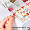 Earrings Jewelry Box for Girls, 5 Layers Jewelry Organizer with Earring Holder Organizer for Girls Earring Organizer Jewelry Boxes for Women Earrings and Necklaces Jewelry Box Organizer White by TinyTreasures Baby Boutique